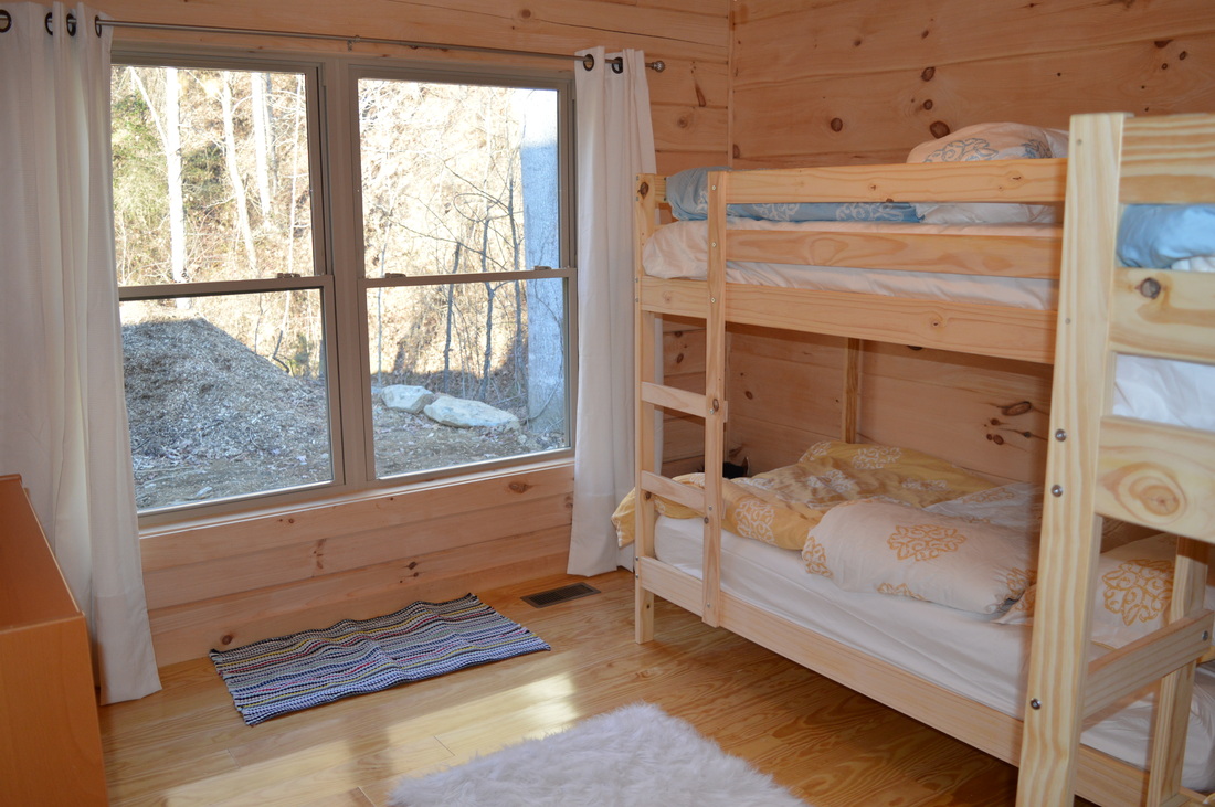 bunk room at log cabin